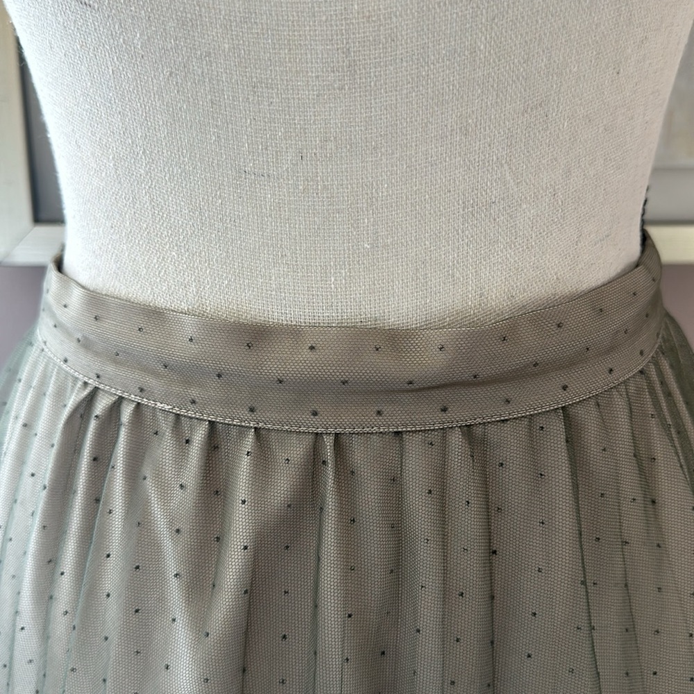 🐦‍⬛ H&M Tulle Swiss French Dot A-line midi Skirt size 12 - Picture 4 of 11